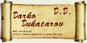 Darko Dukatarov vizit kartica